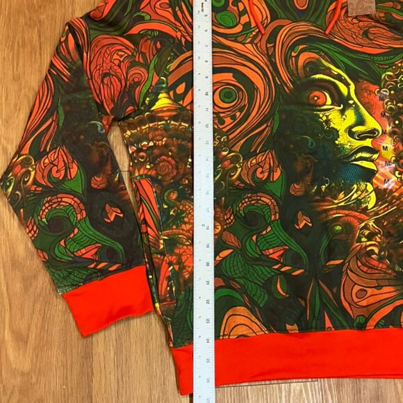 AGTAWH Men French Terry Abstract Motif Print Hoodie Multicolor Size XL - Picture 4 of 4